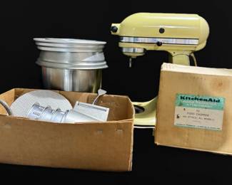 Vintage KitchenAid K45 Hobart Stand Mixer w Attachments 