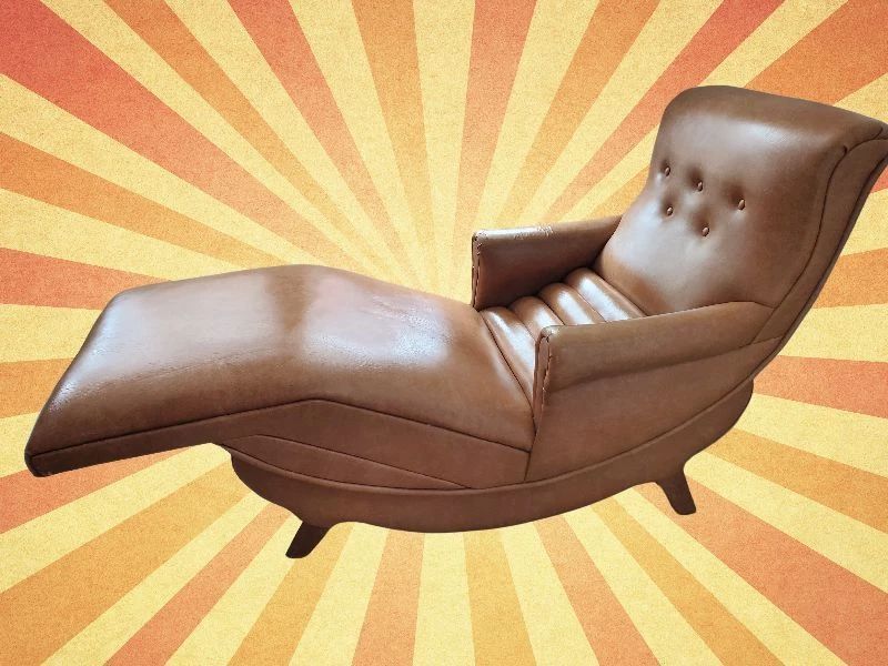 Vintage Original Leather Contour Lounge Massage Chair