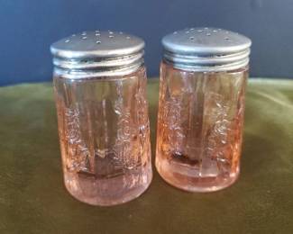  Pink Depression Glass Salt & Pepper Shakers