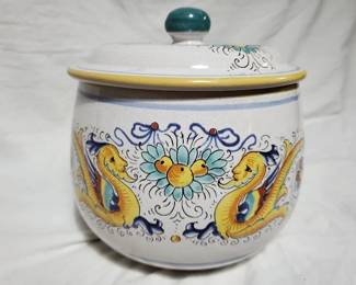 Italian Deruta Biscotti Jar