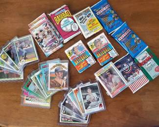 Sealed and Sleeved Baseball Card Collection