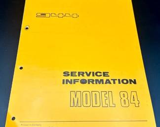 Porsche 944 1984 Service Information Booklet
