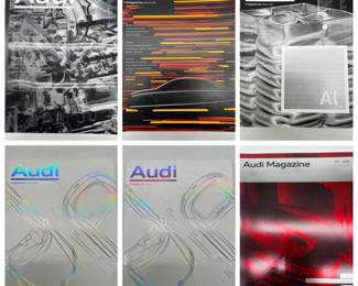 (6) Vintage Audi Magazines including Holographic Cover
