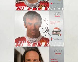 (3) Autographed Audi Sport Cards ft. Lucas Luhr, Marco Werner & Emanuele Pirro
