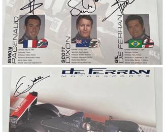 2008 Autographed De Ferran Motorsports Acura ARX
Gil De Ferran, Scott Dixon, and Simon Pagenaud. 8.5" x 11".