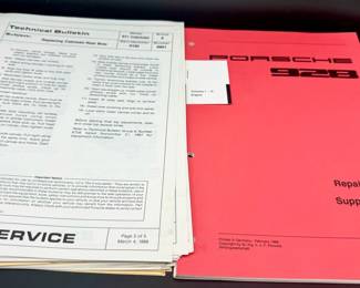 Porsche 928 1987 Repair Manual Supplement 19 & More
