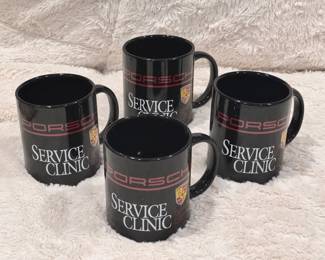 (4) Porsche Coffee Mugs
