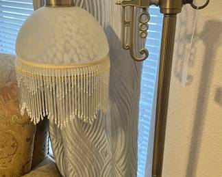 Beaded Art Deco floor lamp