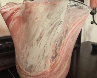 Large vase (blush swirl)