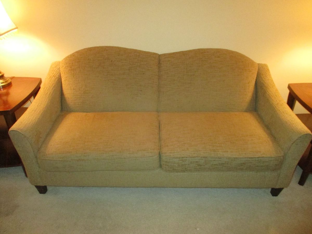 Sofa, beige in color, excellent condition 