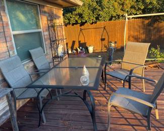 Five piece patio outdoor dining set