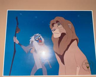 1995 Walt Disney the Lion King and Simbas Vintage Lithograph