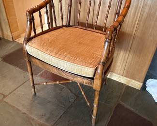 Century chair CO. Bamboo and caned Regency armchair