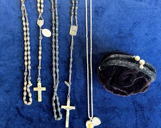 St Joseph Necklace, Rosary Made In France & Rosary