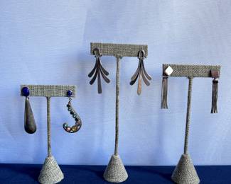 Sterling Silver Earrings & Two Mismatched Single Earrings