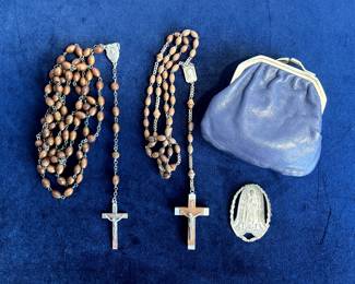 Saint Anthonys Guide Medallion, Rosary Made In Italy & Lourdes Rosary Made In France