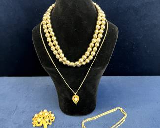 Monet Double Strand Necklace, Chain Germany", Sarah Covent Gold - Tone Chain With Fil
