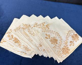 Embroidered napkins some stains