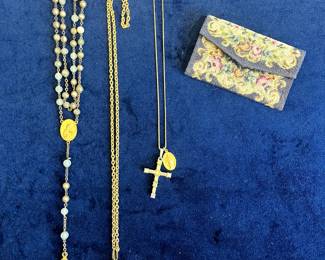 Mary Necklace, Our Lady Of Peace, Necklace & Rosary