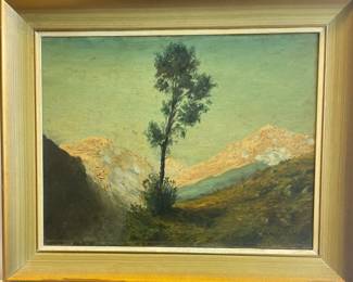 Mauricio Munoz Framed Landscape Oil Painting. Signed