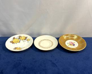 Bone China Yellow Rose Saucer, Theodore Gaviland New York Pink Rose Saucer & Paragon Fine Bone Saucer