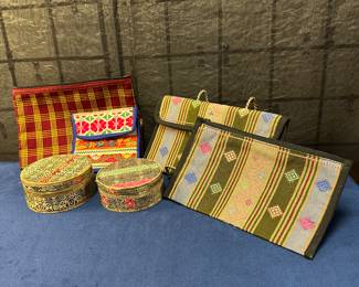 Chinese boxes and fabric pouches