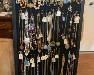 Necklaces including Florenza, Trifari, Joan Rivers, Swarovski etc.