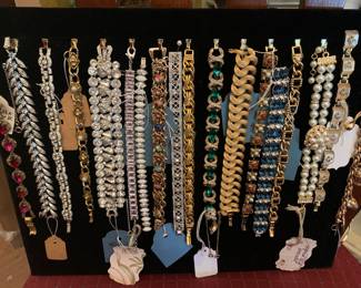 Bracelets including Weiss, Lisner, Coro, Florenza etc