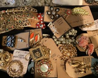 Higher end like Robert, Miriam Haskell, Corocraft, Boucher, Hobe, vendome, Hattie Carnegie, St. John