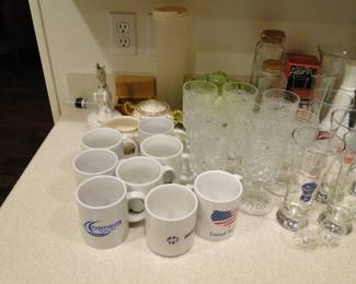 We do not have a large collection of glassware and coffee cups, but we do have some great pieces