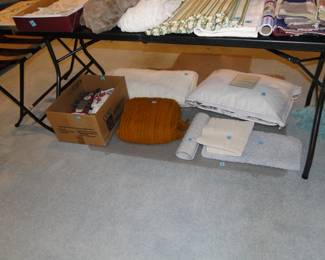 Pillows, blankets, and afghan's, all super comfortable and in great shape