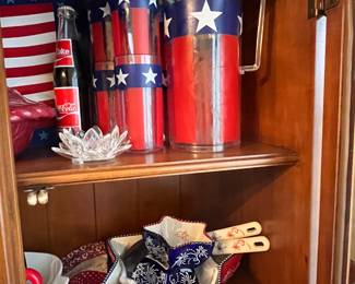 patriotic pitcher and glasses