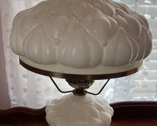 quilted glass lamp - set of two