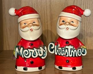 vintage Santa salt and pepper