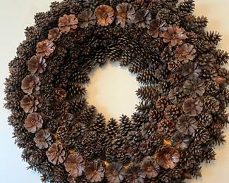 large pinecone wreath