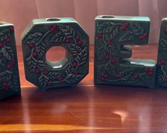 NOEL candle holders