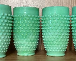 jadeite hobnail glasses