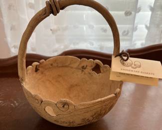 handmade stoneware baskets