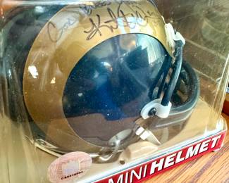 SOLD signed Kurt Warner mini helmet