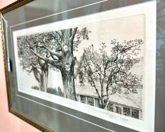 $150; signed and numbered print framed and matted; 22x13