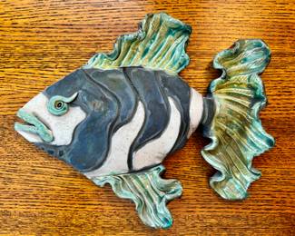 $50; Chinook Studios ceramic, hand-painted fish; 11x9