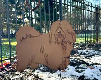 SOLD- metal garden sculpture