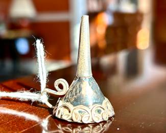 $28; vintage, detailed perfume funnel for small decanters; 2"h