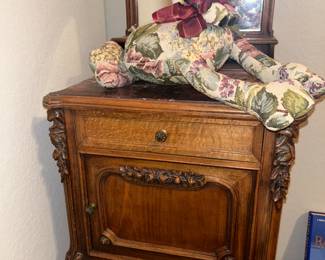Antique desk with marble