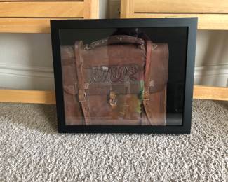 Vintage brief case framed