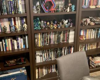 Books action figures, graphic novels 