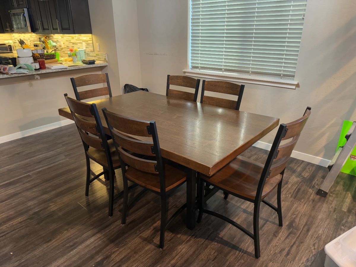 Matching Dining Table & 6 Chairs