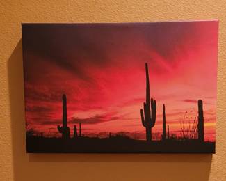 Print to canvas of  desert sunset