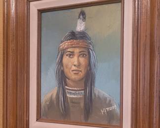 Signed painting Native American 