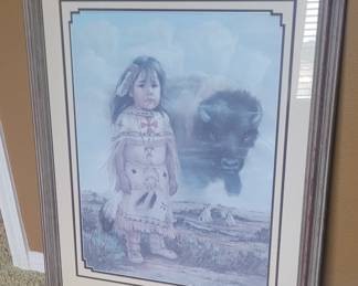Cara Theroux signed girl with buffalo